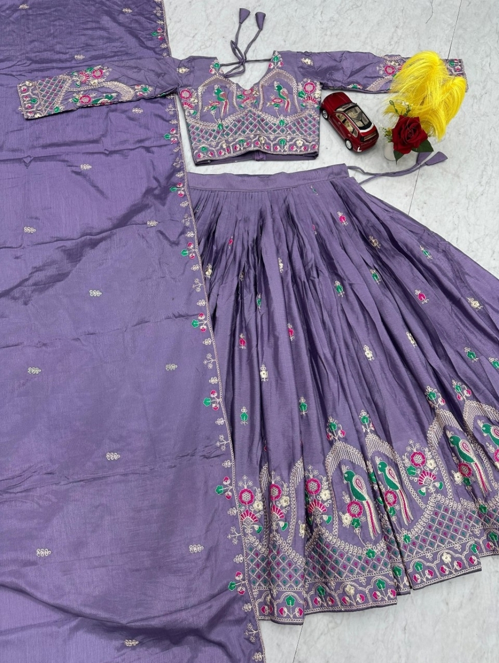 Purple Lehenga Set Indian Lehenga Choli for Wedding, Sangeet, Reception, Eid - Picture 4 of 7